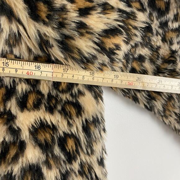 GLAM GRUNGE Cheetah Print Coat – Windsor Faux Fur Wool Blend – Size S - Picture 6 of 7